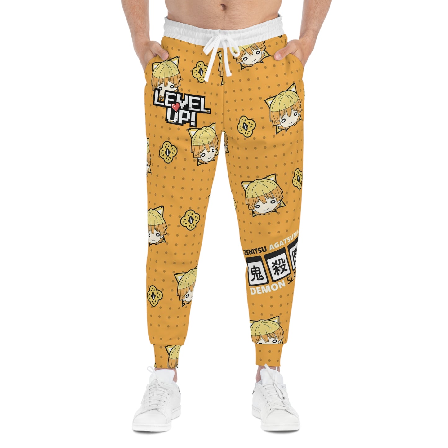 Zenitsu Agatsuma Demonslayer Cat Pattern Joggers