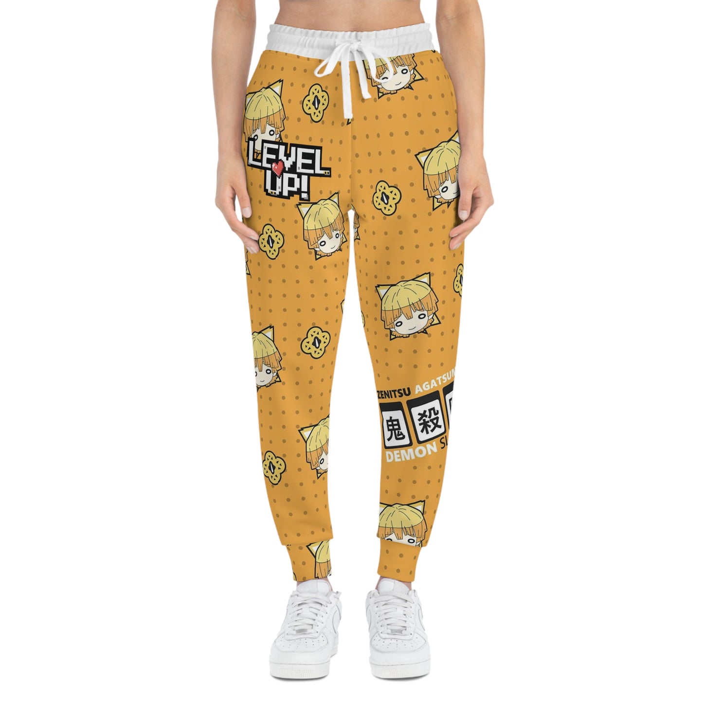 Zenitsu Agatsuma Demonslayer Cat Pattern Joggers
