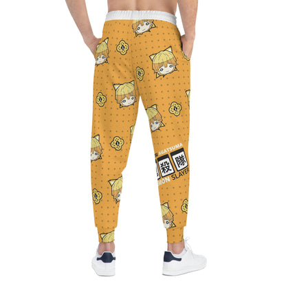 Zenitsu Agatsuma Demonslayer Cat Pattern Joggers